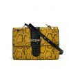 Yellow Snakeskin Bag For Women