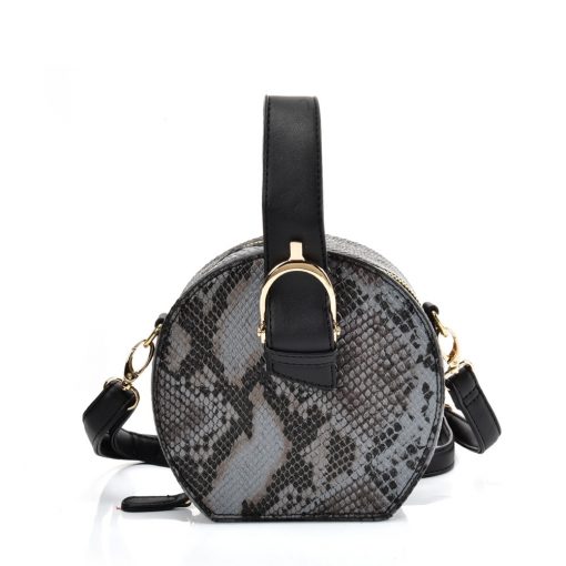 Women Tote Bag With Snakeskin Design