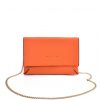 VK2121 ORANGE – Simple Solid Color Leather Handbag