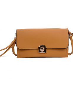VK5306 Yellow – Fashion Women Simple Solid Handbag