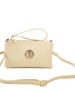 VK5530 Apricot – Cute Crossbody Bag With Metal detail