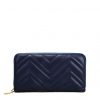 Blue Corrugated Wallet for Women