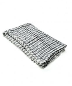 SF1084 White – Classic Houndstooth Print Scarf