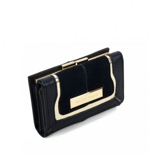 SY5052 Black – Short Wallet With Geometric Pattern
