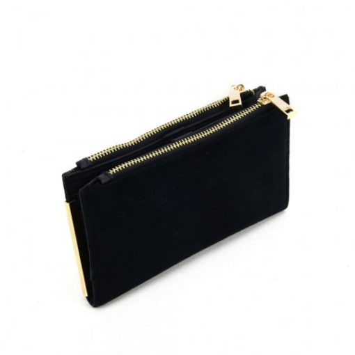 SY5054 Black – Long Wallet With Flap Design