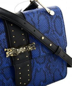 Blue Snakeskin Bag For Women