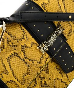 Yellow Snakeskin Bag For Women