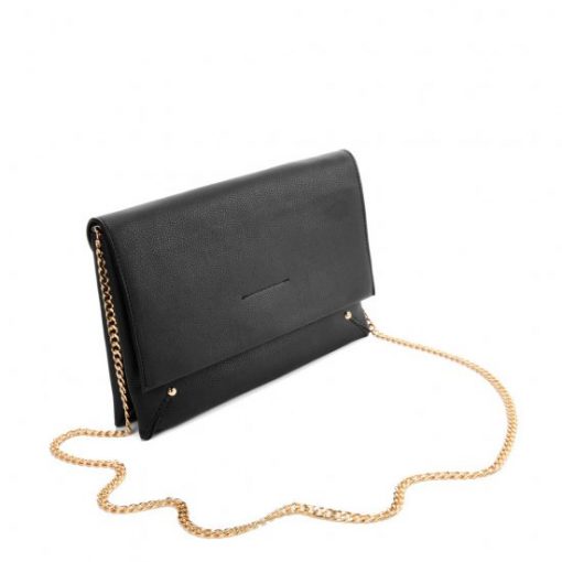 VK2121 BLACK – Simple Solid Color Leather Handbag
