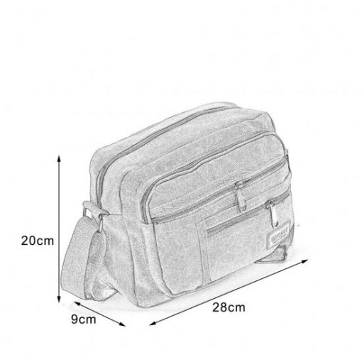 VK5493 Brown – Sports Cross Body Bag With Multiple Zipper