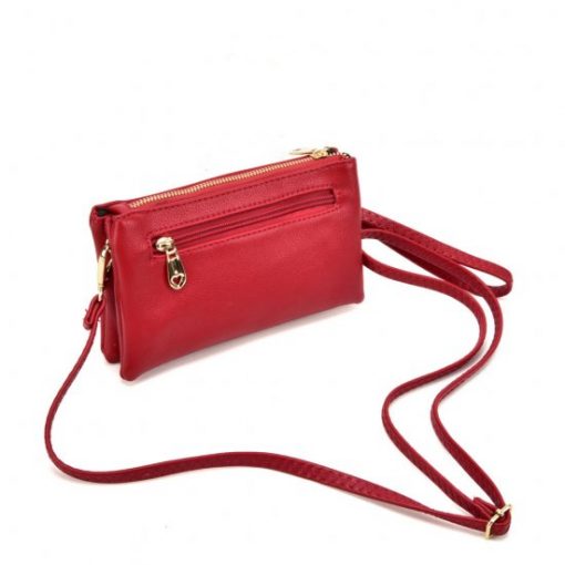 VK5530 Red – Cute Crossbody Bag With Metal detail