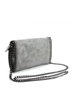 VK5531 GREY – Bright Leather Bag With Chain Handel