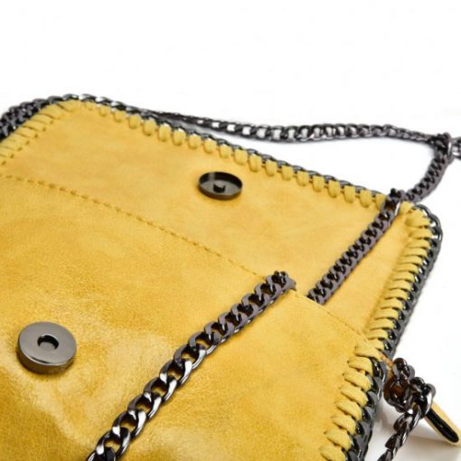 Women Leather Bag With Chain Handle