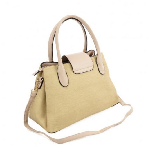 VK5536 APRICOT – Simple Solid Color Handbag