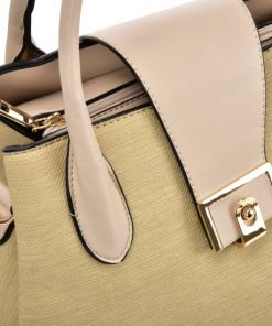 VK5536 APRICOT – Simple Solid Color Handbag