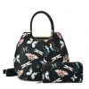 VK2128 BLACK – Simple Set Bag With Butterfly And Special Handle Design