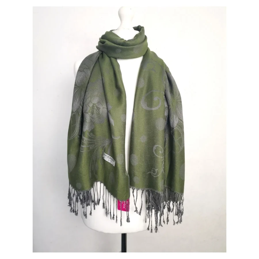 Super Soft Pashmina Scarf Shawl Wrap – Army Green