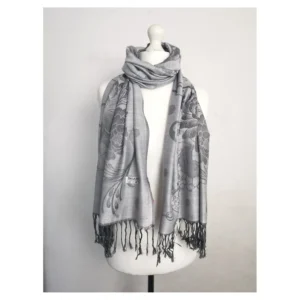 Image of Light Gray Pashmina Scarf