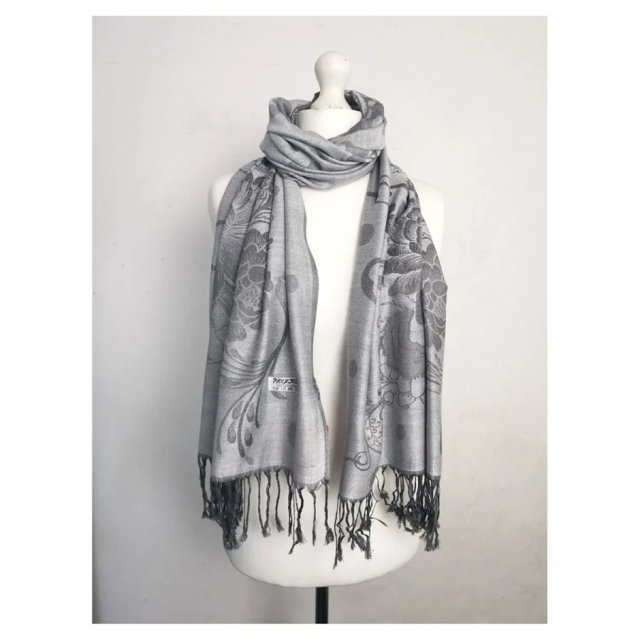 Super Soft Pashmina Scarf Shawl Wrap – Light Gray