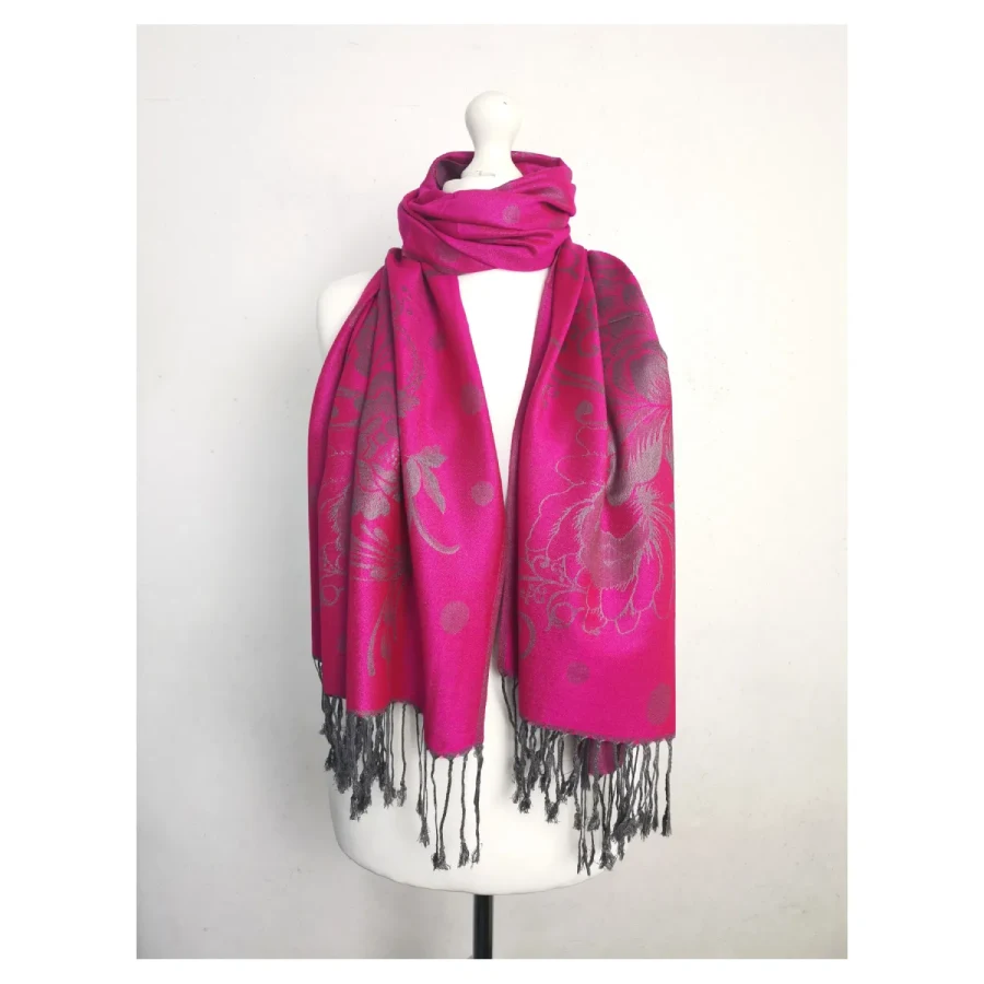 Super Soft Pashmina Scarf Shawl Wrap – Hot Pink