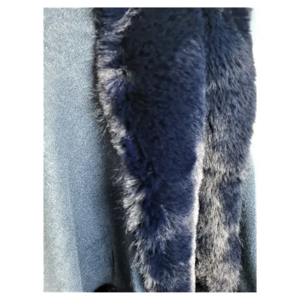 Ombre Faux Fur Cape - corner view