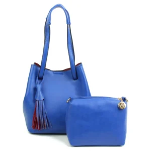 Beautiful blue bucket Bag with purse