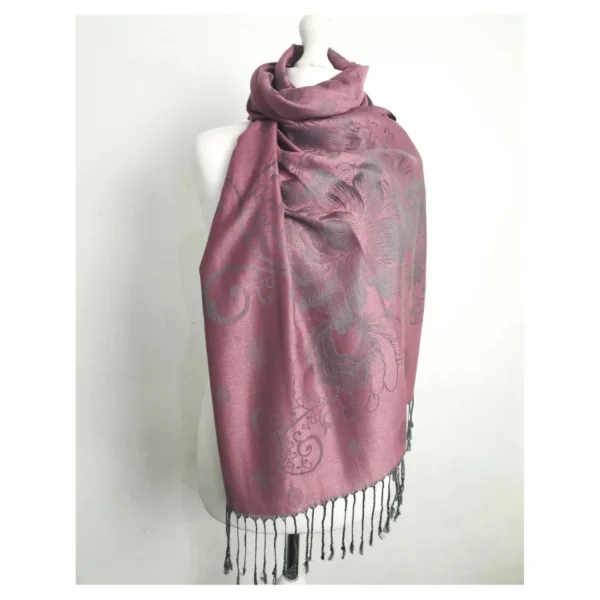 Photo of Smoke Pink Soft Pashmina Scarf Shawl Wrap