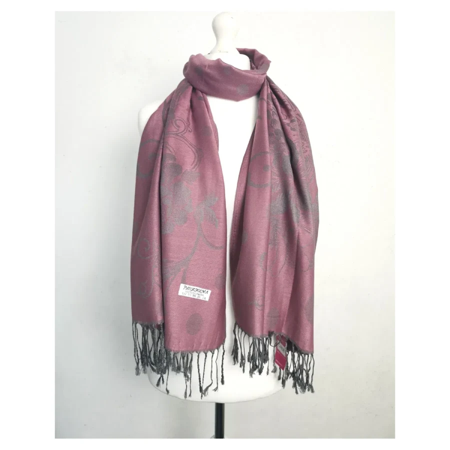 Super Soft Pashmina Scarf Shawl Wrap – Smoke Pink