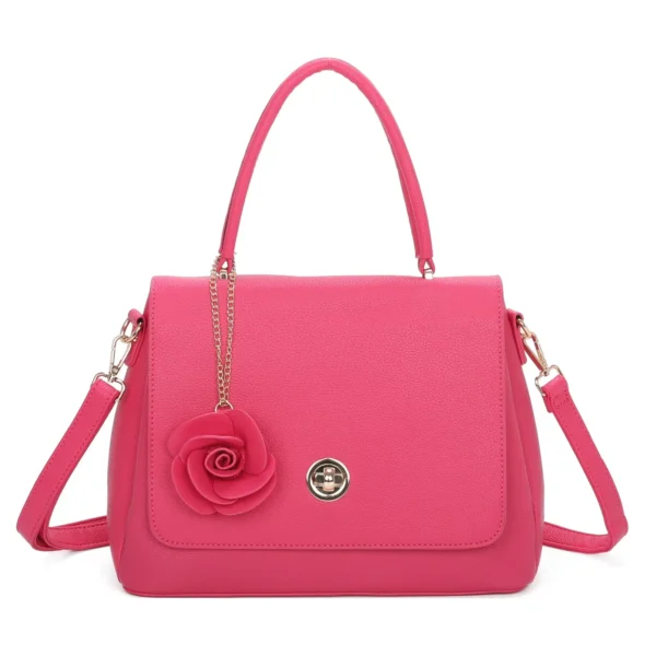 flap over bag in hot pink