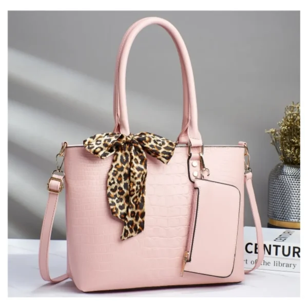 Pink long handle tote bag