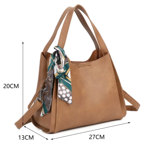 Top Handle Bag with Scarf Details