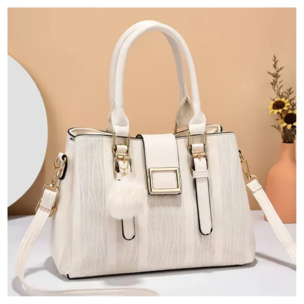 Top handle bag white