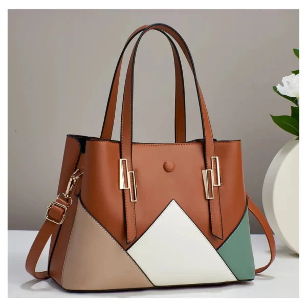 multicoloured handbag brown