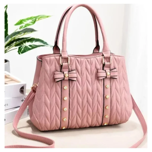 pink diamond quilted bag