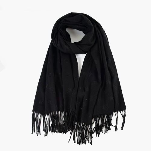 Black neck scarf cashmere