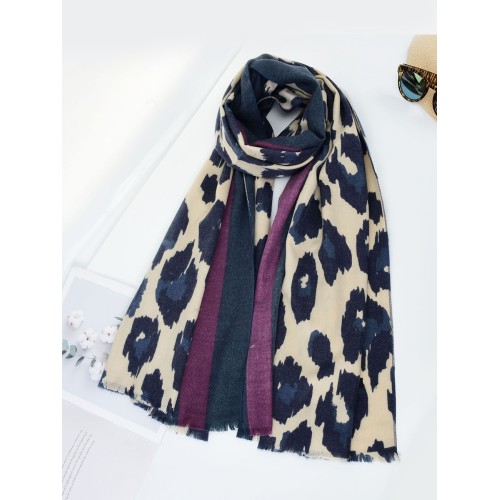 Black leopard scarf