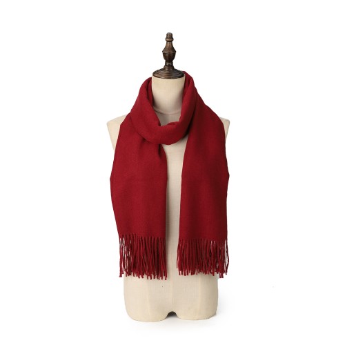 Burgundy Warm Cashmere Scarf