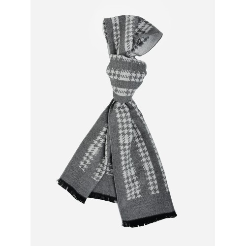 Gray white Pattern Men scarf