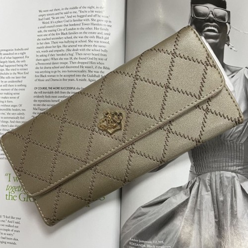 Gold 3 fold wallet for ladies